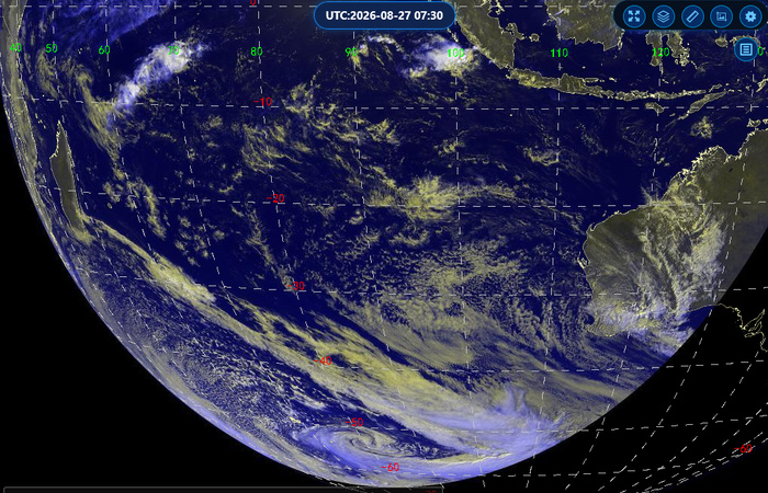 ILES SOEURS: Maurice/Réunion/Rodrigues/Agaléga/Tromelin: relevés climatologiques du 27/08/26