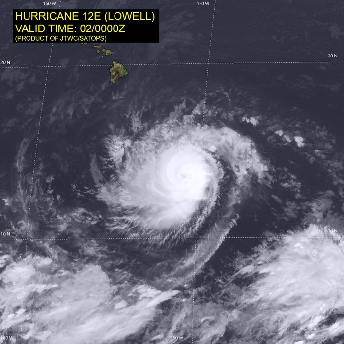 EASTERN PACIFIC: HU 11E(KARINA) CAT 4 US, SAR displays 120kt sustained winds/CENTRAL PACIFIC:HU 12E(LOWEL) CAT 3 intensifying//0902 0600UTC