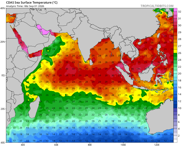 ILES SOEURS: Maurice/Réunion/Rodrigues/Agaléga/Tromelin: relevés climatologiques du 01/09/26