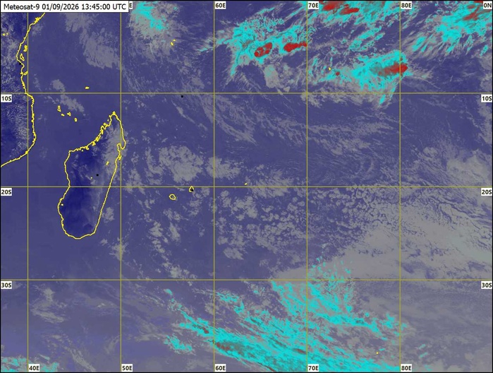 ILES SOEURS: Maurice/Réunion/Rodrigues/Agaléga/Tromelin: relevés climatologiques du 01/09/26