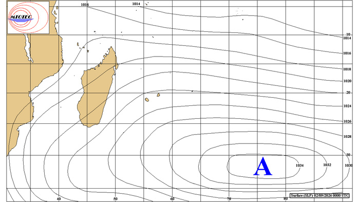 ILES SOEURS: Maurice/Réunion/Rodrigues/Agaléga/Tromelin: relevés climatologiques du 02/09/26