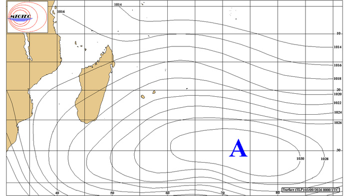 ILES SOEURS: Maurice/Réunion/Rodrigues/Agaléga/Tromelin: relevés climatologiques du 03/09/26 ILES SOEURS: Maurice/Réunion/Rodrigues/Agaléga/Tromelin: relevés climatologiques du 03/09/26