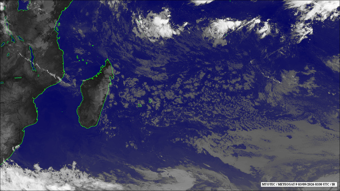 ILES SOEURS: Maurice/Réunion/Rodrigues/Agaléga/Tromelin: relevés climatologiques du 03/09/26