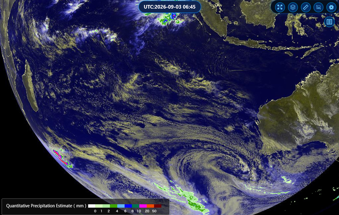 ILES SOEURS: Maurice/Réunion/Rodrigues/Agaléga/Tromelin: relevés climatologiques du 03/09/26