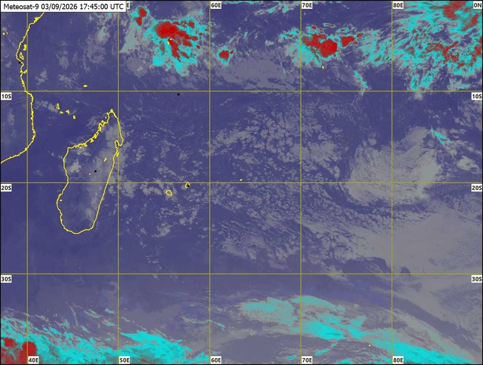 ILES SOEURS: Maurice/Réunion/Rodrigues/Agaléga/Tromelin: relevés climatologiques du 03/09/26