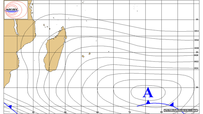 ILES SOEURS: Maurice/Réunion/Rodrigues/Agaléga/Tromelin: relevés climatologiques du 04/09/26