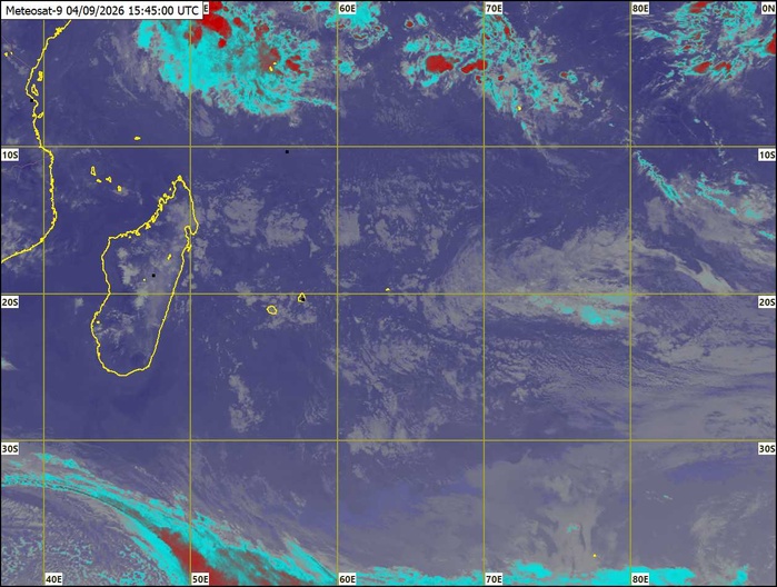 ILES SOEURS: Maurice/Réunion/Rodrigues/Agaléga/Tromelin: relevés climatologiques du 04/09/26