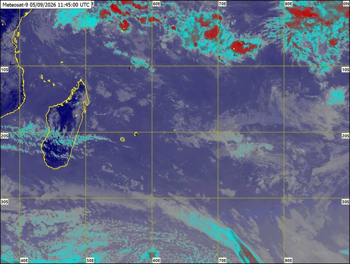 ILES SOEURS: Maurice/Réunion/Rodrigues/Agaléga/Tromelin: relevés climatologiques du 05/09/26