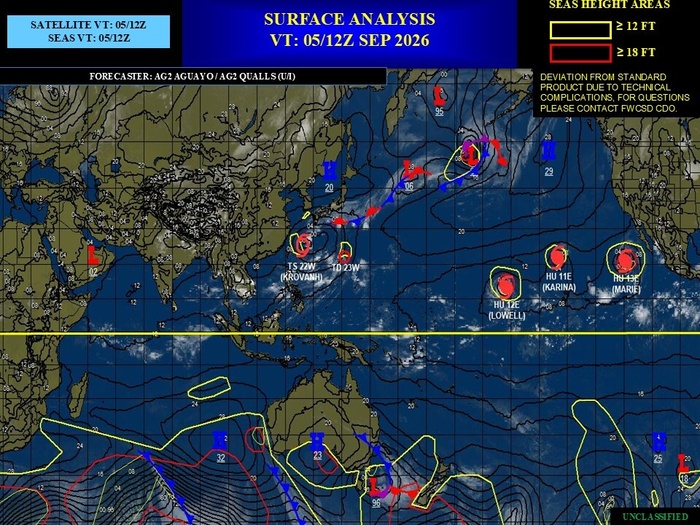 ILES SOEURS: Maurice/Réunion/Rodrigues/Agaléga/Tromelin: relevés climatologiques du 05/09/26
