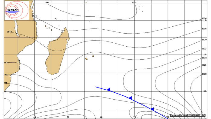 ILES SOEURS: Maurice/Réunion/Rodrigues/Agaléga/Tromelin: relevés climatologiques du 06/09/26 ILES SOEURS: Maurice/Réunion/Rodrigues/Agaléga/Tromelin: relevés climatologiques du 06/09/26