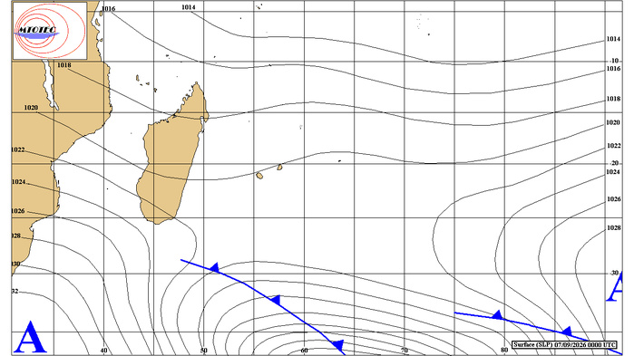 ILES SOEURS: Maurice/Réunion/Rodrigues/Agaléga/Tromelin: relevés climatologiques du 07/09/26 ILES SOEURS: Maurice/Réunion/Rodrigues/Agaléga/Tromelin: relevés climatologiques du 07/09/26