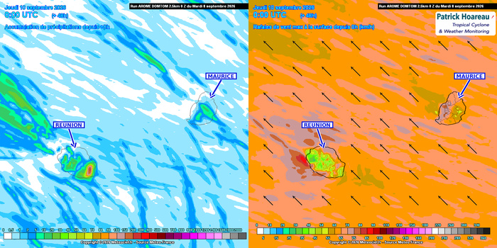 ILES SOEURS: Maurice/Réunion/Rodrigues/Agaléga/Tromelin: relevés climatologiques du 07/09/26 ILES SOEURS: Maurice/Réunion/Rodrigues/Agaléga/Tromelin: relevés climatologiques du 07/09/26