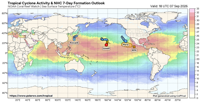 ILES SOEURS: Maurice/Réunion/Rodrigues/Agaléga/Tromelin: relevés climatologiques du 07/09/26