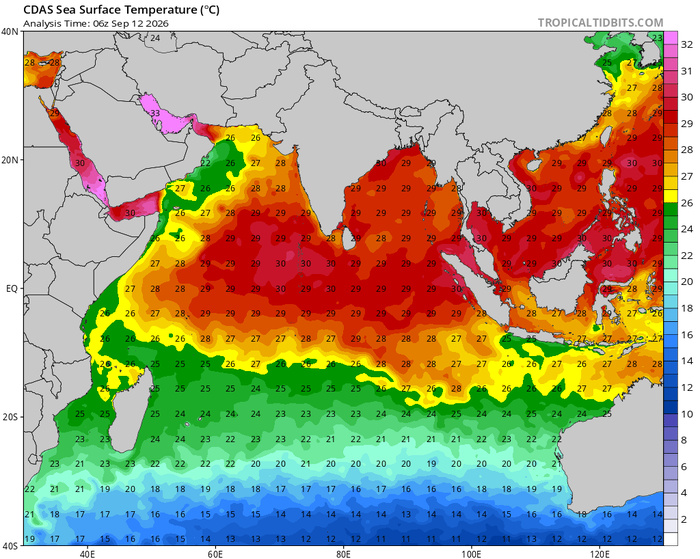 ILES SOEURS: Maurice/Réunion/Rodrigues/Agaléga/Tromelin: relevés climatologiques du 12/09/26