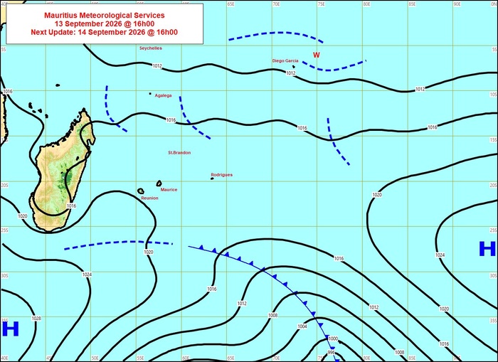ILES SOEURS: Maurice/Réunion/Rodrigues/Agaléga/Tromelin: relevés & analyses climatologiques du 13/09/26
