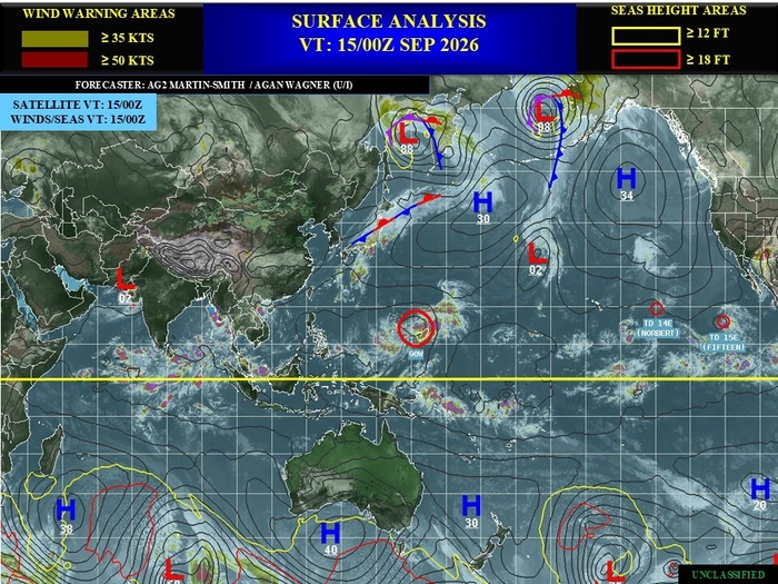ILES SOEURS: Maurice/Réunion/Rodrigues/Agaléga/Tromelin: relevés & analyses climatologiques du 15/09/26