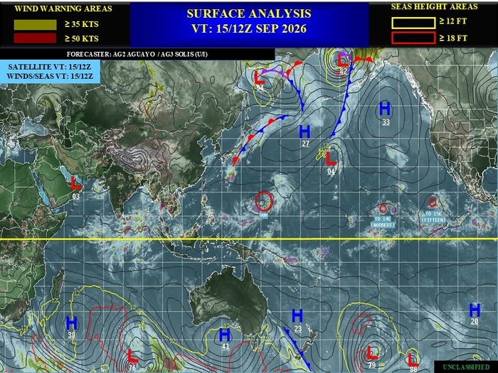 ILES SOEURS: Maurice/Réunion/Rodrigues/Agaléga/Tromelin: relevés & analyses climatologiques du 15/09/26