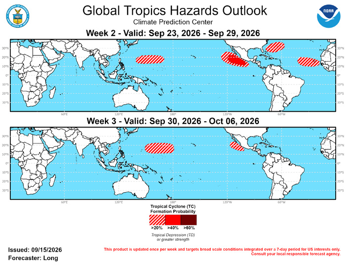 3 Week Tropical Cyclone Formation Probability//09/15/26