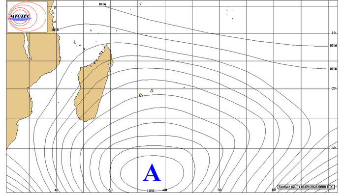 ILES SOEURS: Maurice/Réunion/Rodrigues/Agaléga/Tromelin: relevés & analyses climatologiques du 16/09/26