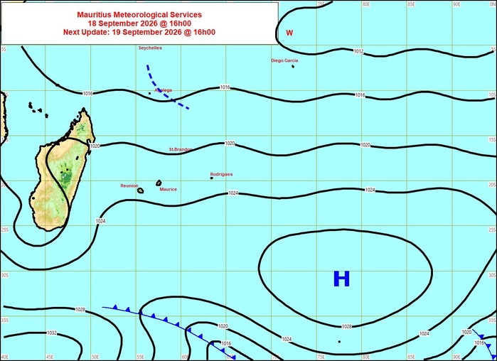 ILES SOEURS: Maurice/Réunion/Rodrigues/Agaléga/Tromelin: relevés & analyses climatologiques du 18/09/26 ILES SOEURS: Maurice/Réunion/Rodrigues/Agaléga/Tromelin: relevés & analyses climatologiques du 18/09/26