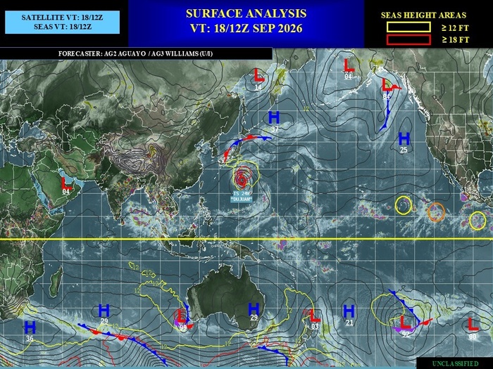 ILES SOEURS: Maurice/Réunion/Rodrigues/Agaléga/Tromelin: relevés & analyses climatologiques du 18/09/26