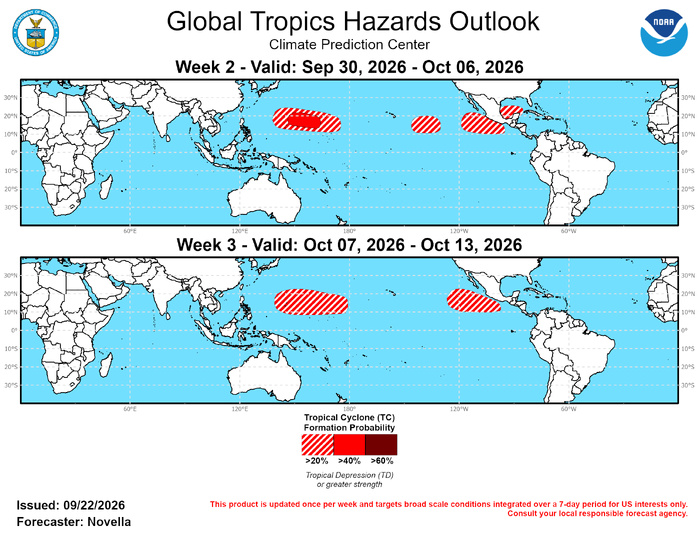 3 Week Tropical Cyclone Formation Probability//09/22/26