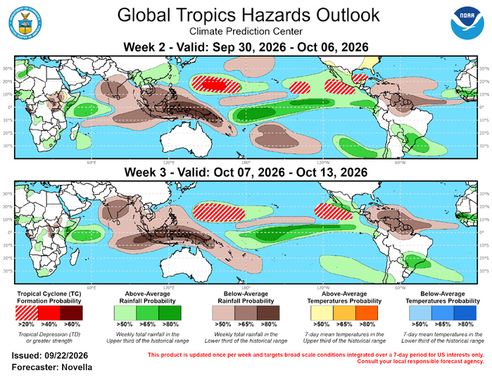 3 Week Tropical Cyclone Formation Probability//09/22/26