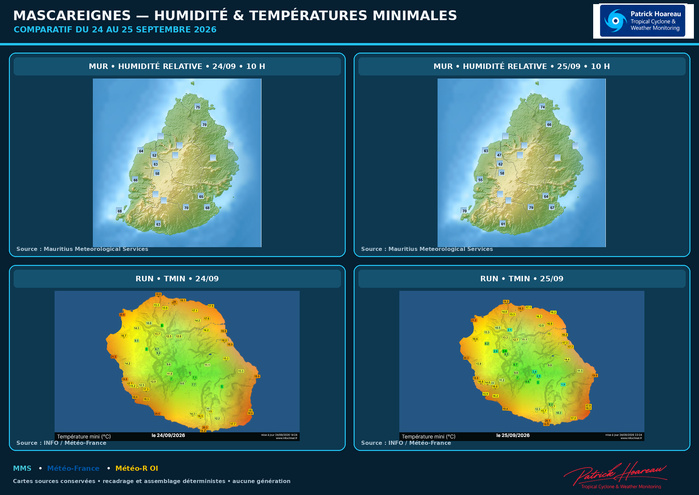 ILES SOEURS: Maurice/Réunion: le 25/09/26 : tendances météo des prochaines 36h ILES SOEURS: Maurice/Réunion: le 25/09/26 : tendances météo des prochaines 36h