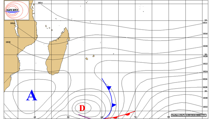 ILES SOEURS: Maurice/Réunion/Rodrigues/Agaléga/Tromelin: relevés & analyses climatologiques du 24/09/26 ILES SOEURS: Maurice/Réunion/Rodrigues/Agaléga/Tromelin: relevés & analyses climatologiques du 24/09/26