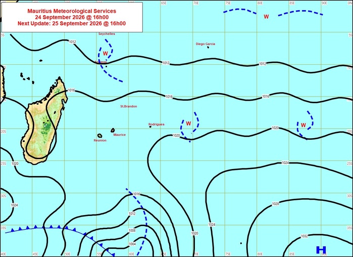 ILES SOEURS: Maurice/Réunion/Rodrigues/Agaléga/Tromelin: relevés & analyses climatologiques du 24/09/26 ILES SOEURS: Maurice/Réunion/Rodrigues/Agaléga/Tromelin: relevés & analyses climatologiques du 24/09/26