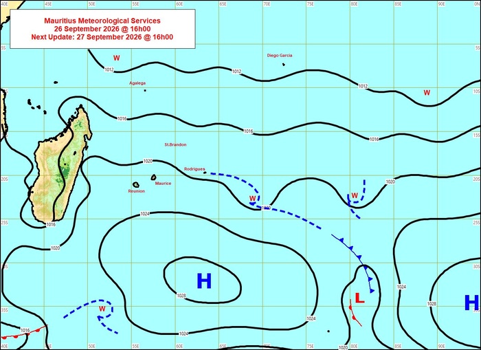 ILES SOEURS: Maurice/Réunion/Rodrigues/Agaléga/Tromelin: relevés & analyses climatologiques du 26/09/26 ILES SOEURS: Maurice/Réunion/Rodrigues/Agaléga/Tromelin: relevés & analyses climatologiques du 26/09/26