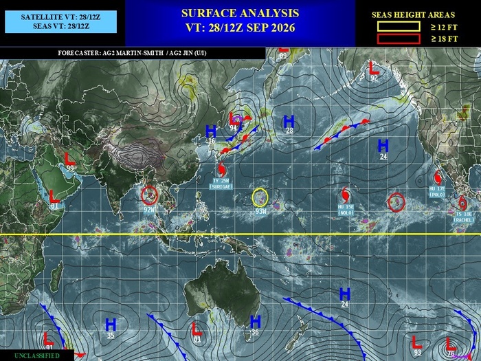 ILES SOEURS: Maurice/Réunion: le 28/09/26 : tendances météo des prochaines 36h