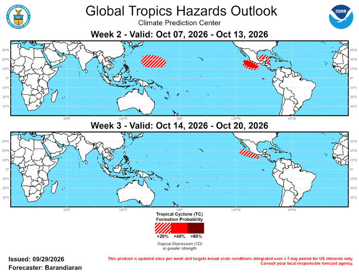 3 Week Tropical Cyclone Formation Probability//09/29/26