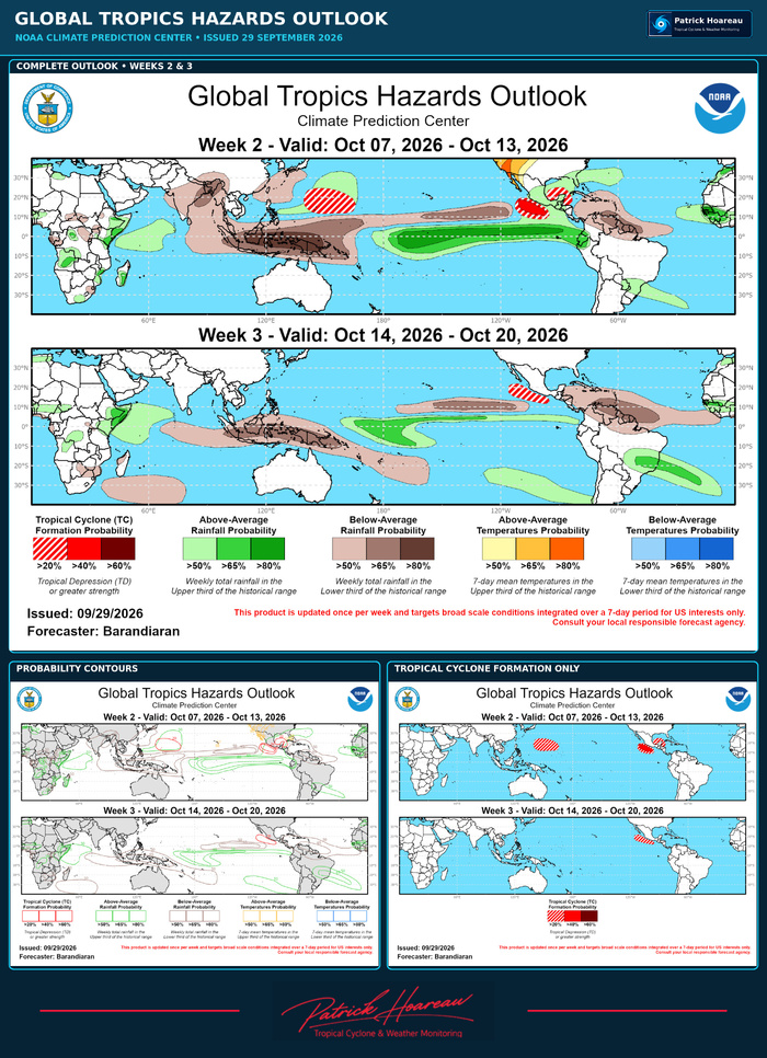 3 Week Tropical Cyclone Formation Probability//09/29/26