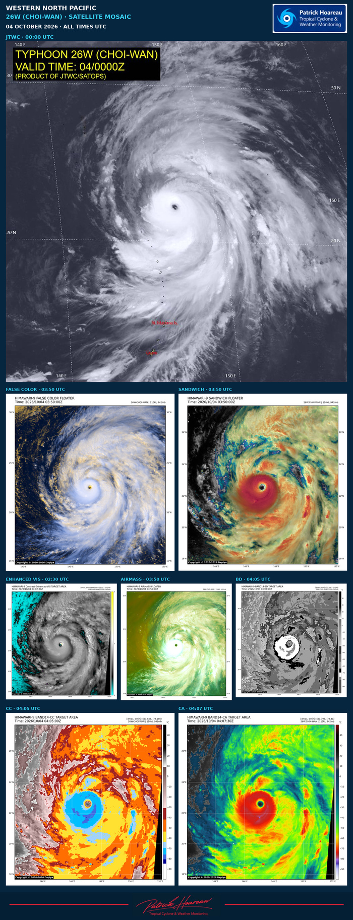 Typhoon 26W(Choi-wan) CAT 3 US ,Rapid Intensification, forecast to peak at CAT 4 within 12 hours