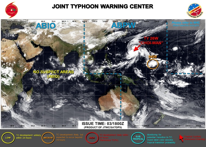 Typhoon 26W(Choi-wan) CAT 3 US ,Rapid Intensification, forecast to peak at CAT 4 within 12 hours Typhoon 26W(Choi-wan) CAT 3 US ,Rapid Intensification, forecast to peak at CAT 4 within 12 hours