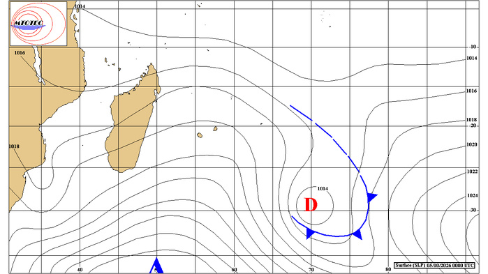 ILES SOEURS: Maurice/Réunion/Rodrigues/Agaléga/Tromelin: relevés & analyses climatologiques du 05/10/26