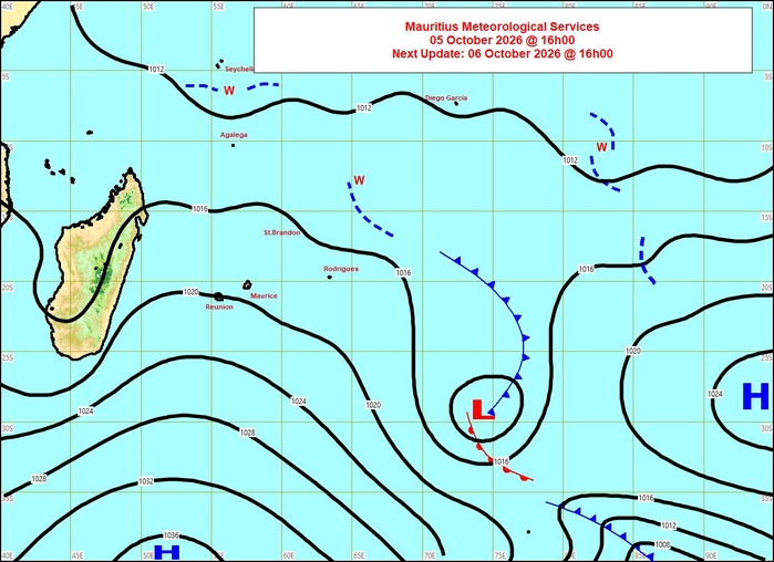 ILES SOEURS: Maurice/Réunion/Rodrigues/Agaléga/Tromelin: relevés & analyses climatologiques du 05/10/26