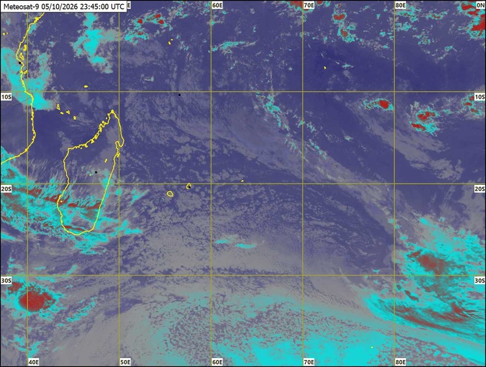 ILES SOEURS: Maurice/Réunion/Rodrigues/Agaléga/Tromelin: relevés & analyses climatologiques du 05/10/26