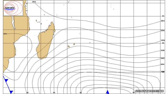 ILES SOEURS: Maurice/Réunion/Rodrigues/Agaléga/Tromelin: relevés & analyses climatologiques du 07/10/26