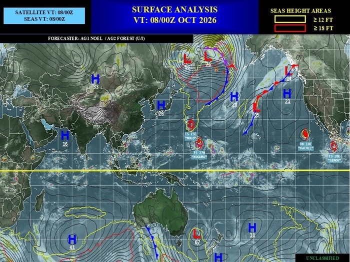 ILES SOEURS: Maurice/Réunion/Rodrigues/Agaléga/Tromelin: relevés & analyses climatologiques du 08/10/26