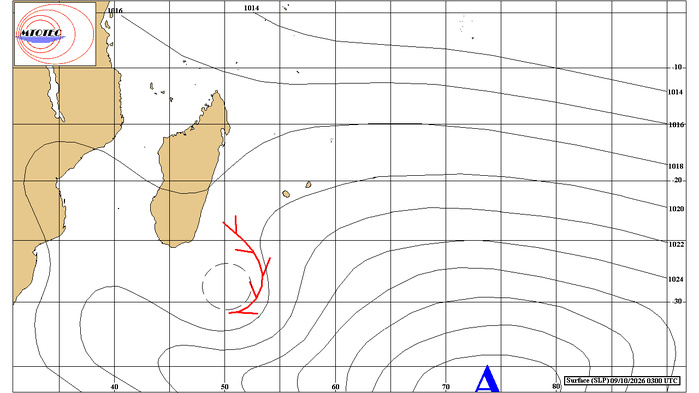 ILES SOEURS: Maurice/Réunion/Rodrigues/Agaléga/Tromelin: relevés & analyses climatologiques du 09/10/26