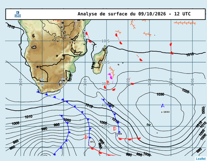 ILES SOEURS: Maurice/Réunion/Rodrigues/Agaléga/Tromelin: relevés & analyses climatologiques du 09/10/26 ILES SOEURS: Maurice/Réunion/Rodrigues/Agaléga/Tromelin: relevés & analyses climatologiques du 09/10/26