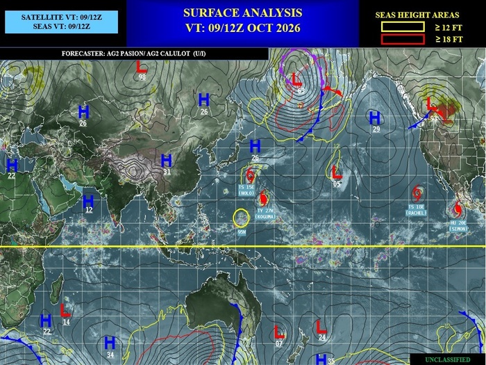 ILES SOEURS: Maurice/Réunion/Rodrigues/Agaléga/Tromelin: relevés & analyses climatologiques du 09/10/26