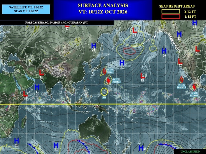 ILES SOEURS: Maurice/Réunion/Rodrigues/Agaléga/Tromelin: relevés & analyses climatologiques du 10/10/26