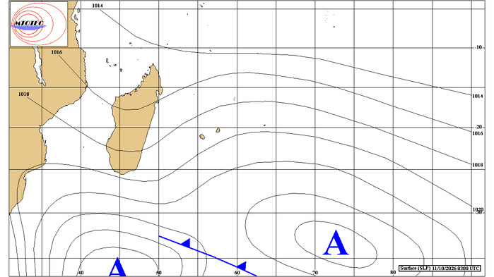 ILES SOEURS: Maurice/Réunion/Rodrigues/Agaléga/Tromelin: relevés & analyses climatologiques du 11/10/26
