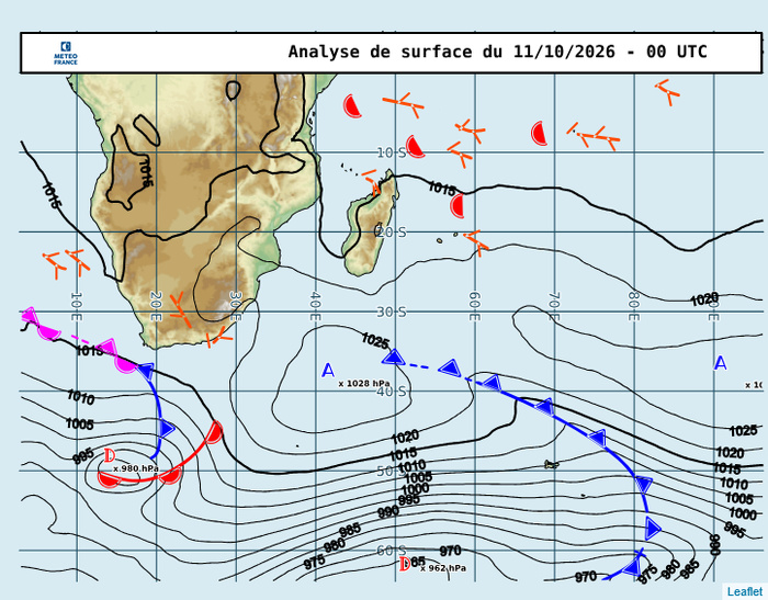 ILES SOEURS: Maurice/Réunion/Rodrigues/Agaléga/Tromelin: relevés & analyses climatologiques du 11/10/26 ILES SOEURS: Maurice/Réunion/Rodrigues/Agaléga/Tromelin: relevés & analyses climatologiques du 11/10/26