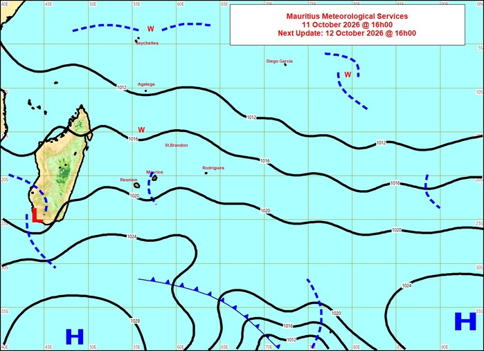 ILES SOEURS: Maurice/Réunion/Rodrigues/Agaléga/Tromelin: relevés & analyses climatologiques du 11/10/26