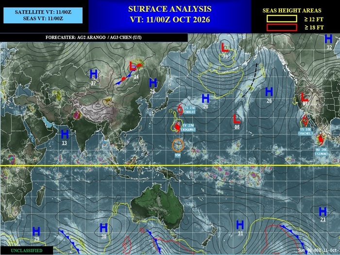 ILES SOEURS: Maurice/Réunion/Rodrigues/Agaléga/Tromelin: relevés & analyses climatologiques du 11/10/26 ILES SOEURS: Maurice/Réunion/Rodrigues/Agaléga/Tromelin: relevés & analyses climatologiques du 11/10/26