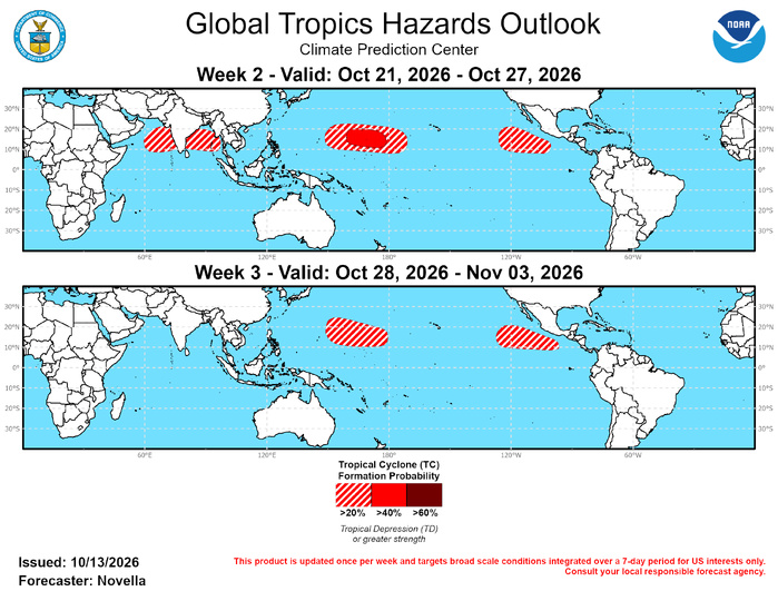 3 Week Tropical Cyclone Formation Probability//10/13/26 